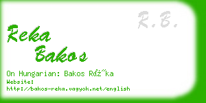 reka bakos business card